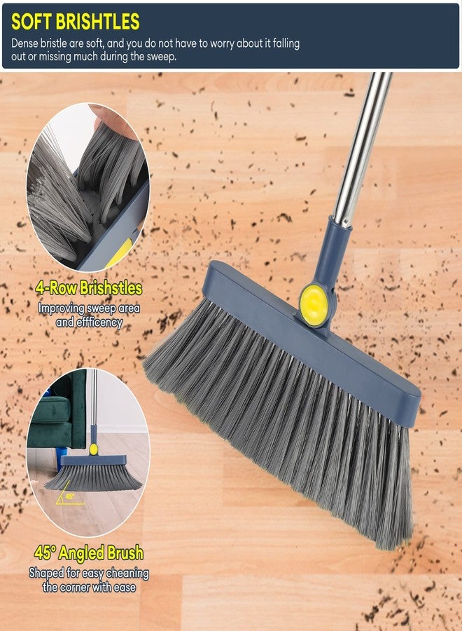 Lalafancy Magnetic Broom and Dustpan Set Cleans with Adjustable 52" Long Handle for Home Kitchen Room Office Lobby Floor Use Upright Stand Up Broom Dustpan Combo - Magnetic Automatic Buckle - Image 5